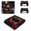 Naklejki God of War 3 Pełna okładka Paski Ps4 Slim Skin Sticker Dekal Winyl do PlayStation 4 Kontroler konsoli PS4 Slim Naklejka