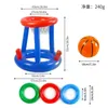 Outdoor Swimming Pool accessories Inflatable Ring Throwing Ferrule Game Set Floating Pool Toys Beach Fun Summer Water Toy 240422