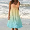 Casual jurken mode zomer 2024 voor vrouwen strand mouwloze resort slijtage vakantie sun vestido mujer elegante elegante