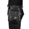 Waist Bags PU Leather Steampunk Bag Fanny Pack Hip/Thigh Outdoor Climbing Multi-Purpose Bike Casual Unisex Shoulder Messenger