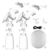 Enhancer Electric Double Breast Pump Kit met 2 Baby Milk flessen Nipple SUPTion Borstmassager Borstvoeding Assistent