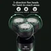 4 po électrique Shaver LCD Affichage numérique à trois têtes Razor Razor Smart Imperproof Type-C Charge 240420