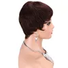 Pixie Cut Wig Human Hairs Короткие человеческие волосы с бесцветными париками Pixie Lyered None кружево передний парик с челкой