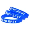 Braceletas Charm 1 PC Epilepsia Silicona Mujeres de pulsera y hombres Pulsera inspiradora Tamaño de adulto