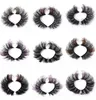 Ciglia finte colorate 3D Fluffy Fuffy Mink Colour Lashes Color Eye Strip Wipsy Multicolorato Lash per la festa del cosplay di Natale quotidiano 7729351