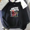 Sweatshirts 2021 Sonbahar Kış Kış Maymunları Ses Dalgası Baskılı Polar Hoodies Uzun Kollu Kazaklar Kadın Hip Hop Kaykay Sweatshirt