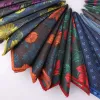 Casual Men Pocket Square Hanky ​​för män Plaid Mens Handkakor handdukar för bröllopsfest gåva 23 cm x 23 cm