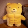 Kussen schattige spierlichaam teddybeer plush speelgoed knuffel dier vriendje knuffelbaar kussenstoel kussen verjaardag vakantie cadeau voor jongensmeisje