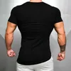 T-shirty męskie Summer Bawełna oddychająca z krótkim rękawem T-shirt siłownia sportowy trening mięśni koszule męskie Mens Fit Fashion Nieregularny rąbek TEESL404