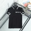 DSQ Phantom Turtom Men's Black White Polo T-shirt Tshirts Summer broderie à manches courtes T-shirt élastique T-shirt High Street Polo Clothing 8183