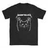 T-shirt maschile rock band gatto metal Meowtallica Men Thirt magliette vintage T-shirt a collo rotondo a manicotto corto abiti da festa in cotone t240425