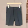 Short masculin pantalon d'été pour hommes Suit de couleur unie avec fermeture éclair à la jambe large pour le style de street