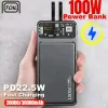 Chargers New 30000mAh Power Bank 100W Dual Port Super Fast Charge pour iPhone Xiaomi Huawei Samsung Portable External Battery Charger