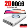 Bank 200000MAH Power Bank Wireless Fast Charging Twoway Powerbank Portable Charger Typec外部バッテリーIPhone 15 14 Samsung