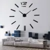 Clocks diy wall clock living room new acrylic quartz watch 3d clocks reloj de pared home decoration hot Metal wall Sticker