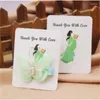 أكياس المجوهرات 50 PC 7x9cm Kraft Paper Black and White Color Colling Card Card Card Label