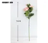 Decoratieve bloemen 6pcs/lot!Groothandel Real Touch 3 Heads Artificial Peony Wedding Hand Filt Long Branch / STEM Flower