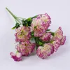 Decorative Flowers 11Head Artificial Flower Carnation Branch Home Decoration Solid Color Mother's Day Gift Wedding Arrangement Accessories