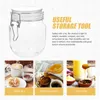 Lagerflaschen 2 Stcs Marmelade luftdichtes Honigglas mit Deckel Clear Container Das Haustier transparent