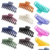 Hair Pins 12 Pieces Large Matte Claw Clips - 4.3 Inch Nonslip Big Clamps Perfect Jaw For Women Thinner Styling Care Tools Drop Deliver Dhnx8