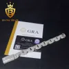 Pass Diamond Tester 14,5 mm Biżuteria Hip Hop 925 Srebrna Moissanite Cubana Bransoletka Luksusowa bagietka Kubańska bransoletka dla mężczyzn