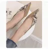 Casual Shoes French Elegant Low Heels Women 2024 Summer Shallow Mouth Leopard Pointed High Temperament Fine Heel Simple