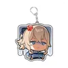 Keychains Genshin Impact anime Figure mignon en acrylique key-chaîne anneau Jean Figurine Charmes de mode Custom Keychain double côté revêtement