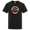 Men's T-Shirts Full Throttle Cafe Racer Rockabilly Biker Printed T-Shirt Men Fashion Casual Short Sleeve Loose Cotton Tshirt Summer Loose TeesL2404