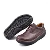 Casual Shoes 2024 Youth Fashion Men Bekvämt läder för anti-Slippery Walking Driver Man