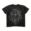 Y2K Tshirt American Retro Gothic Skull Pattern for Men Women Hip Hop Round Neck Oversized Shortsleeved Streetwear Tops 240420