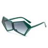 Okulary przeciwsłoneczne retro jednoczęściowe okularowe okulary przeciwsłoneczne odpowiednie dla kobiet nowe modne marka Trójkąt gradient oko oko oka okulary damskie J240423