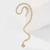 Charm Vintage Shiny Crystal Snake-Shaped Ear Clip Earrings for Women Exaggerated Fake Cartilage Ear Cuff Fashion Jewerly Gifts