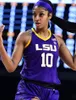 2024 Angel Reese LSU Tigers Basketball Jersey NCAaw Amani Bartlett Izzy Besselman Carson Reese Men Młodzież Kobiety Niestandardowe koszulki zszyte