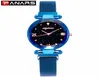 Panars Fashion Luxury Women039s Quartz montres magnets Strap étoilé Femme Business Casual Quartz Wristwatch Ladies New Blue3716602