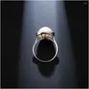 Pierścienie klastra Hongye Autentyczny 925 Sterling Srebrny Elegancki piękno 12 mm Big White Freshwater Pearl Pierścień dla kobiet Wedding Fine Biżuter