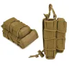 Кошачьи молокол Molle Tactical Magazine Muck Double Decker Single Airsoft Tactical Ak Ar M4 AR15 винтовка пистолетов