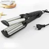 Curling Irons Kemei Professional Wave Hairstylist 3 wiadra dużych kręconych włosów i lokówek Q240425