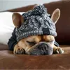 Abbigliamento per cani Cappello invernale Pom Ho caldo Beanie da compagnia a maglia con fori per le orecchie per piccoli cani