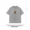 T-shirts masculins Camiseta de Esqueleto Gtico masculin vintage lavada algodo blusa manga curta camiseta grande roupas décontractée masculinas hip hop h240425