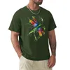 Polos masculinos Dragonfly Splat T-shirt Summer tops em branco