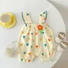 Rompers Milanc Summer Baby Cloths مليئة بقلب طباعة فتيات رومبون رومبون بليخات H240425