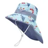 CAPS HATS NY Summer Baby Bucket Hat For Boys Girls Cartoon Childrens Fisherman Hat Autumn Panama Kids Wide Brim Beach Shawl Sun Hat D240425