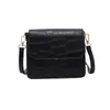 Sacs à bandouliers Pertuise Black Crossbody for Women 2024 Brand Handbag Quality Pu Leather Sac Messenger Designer Messenger