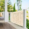 Decorative Flowers 4 Colors Artificial Rattan Fence With Back Grid Realistic Bright Bordering Private Balcony Screen 0.5x1M/0.5x3M