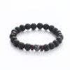 Strands Pulsera de piedra volcánica para hombres Madera de lava Beads Peeds Tibetan Buddha Muñeco de la muñeca Mujeres Joyas de joyas Nuevas pulseras