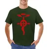 Polos Polos Fullmetal Alchemist Red Logo T-shirt vintage krótkie koszulki Męskie T-shirty Hip Hop