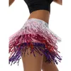 Gonne Summer Stiteined Lultura Short Short Skirt Women Night Club Crow Back Culoning Elastic High Welf Fringe Sexy Streetwear sexy