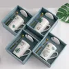 Marmored Diamond Ceramic Mug Gift Box Par Water Cup Wedding Shop Souvenir Event Gifts 240418