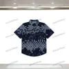 Xinxinbuy Мужчины дизайнерская футболка футболка 2024 Италия Парижская мозаика для мытья джинсовая ткань хлопка с коротким рукавом.