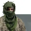 Scarves Outdoor Unisex Army Military Tactical Arab Shemag Cotton Scarves Hunting Paintball Head Scarf Face Mesh Desert Bandanas Scarf